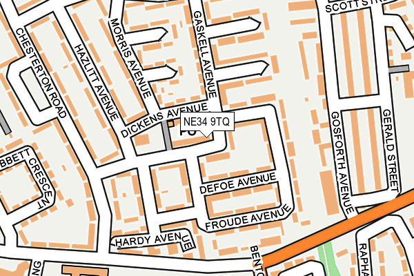 NE34 9TQ map - OS OpenMap – Local (Ordnance Survey)