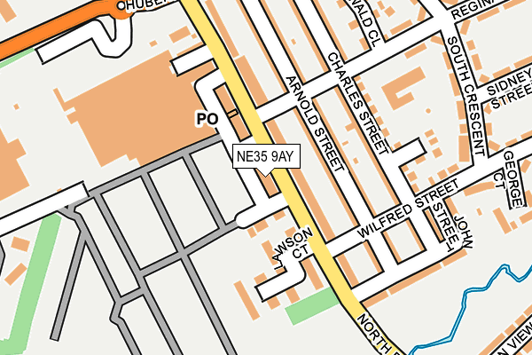 NE35 9AY map - OS OpenMap – Local (Ordnance Survey)