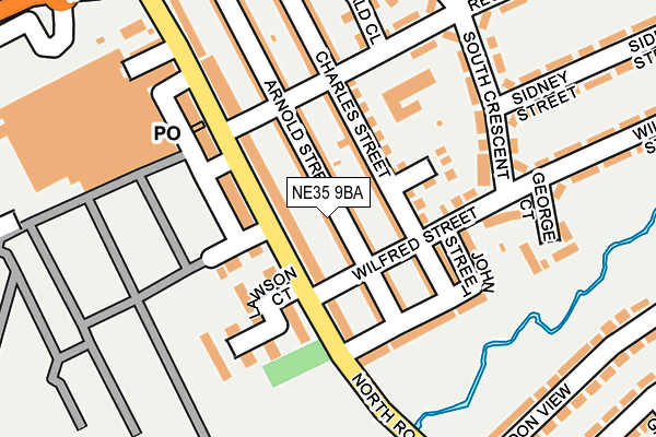 NE35 9BA map - OS OpenMap – Local (Ordnance Survey)