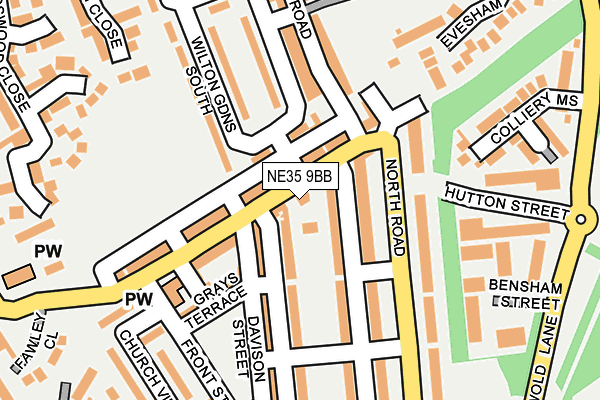 NE35 9BB map - OS OpenMap – Local (Ordnance Survey)