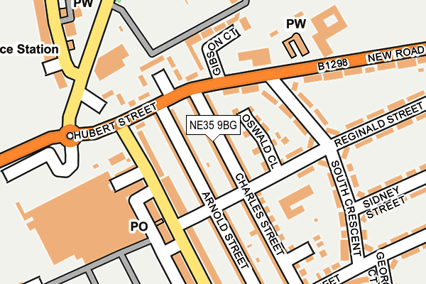 NE35 9BG map - OS OpenMap – Local (Ordnance Survey)