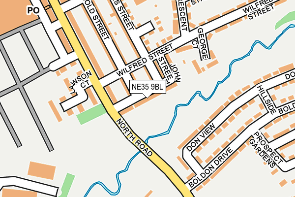 NE35 9BL map - OS OpenMap – Local (Ordnance Survey)