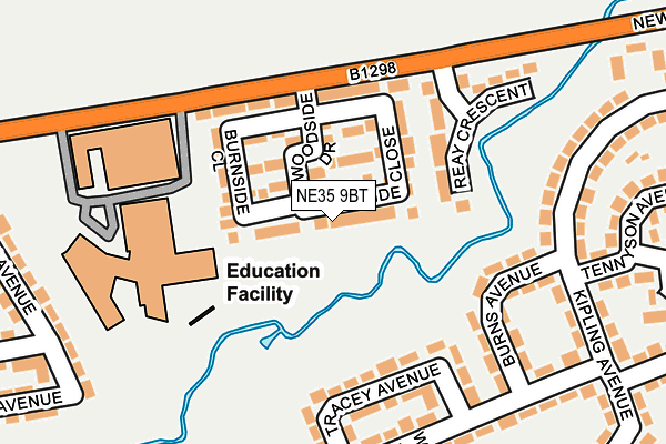 NE35 9BT map - OS OpenMap – Local (Ordnance Survey)