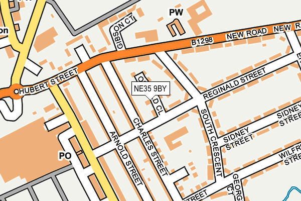 NE35 9BY map - OS OpenMap – Local (Ordnance Survey)
