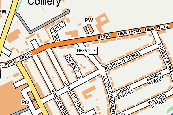NE35 9DF map - OS OpenMap – Local (Ordnance Survey)