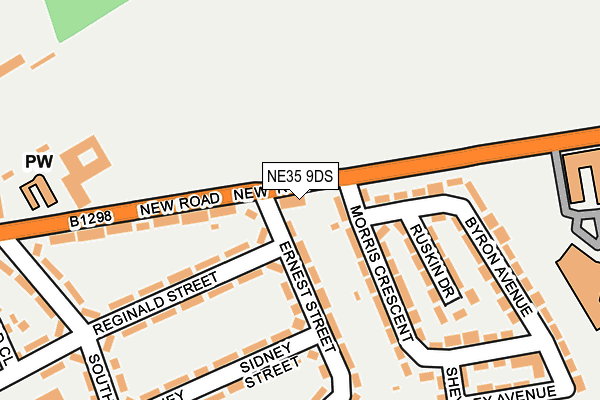 NE35 9DS map - OS OpenMap – Local (Ordnance Survey)