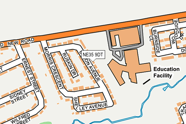 NE35 9DT map - OS OpenMap – Local (Ordnance Survey)