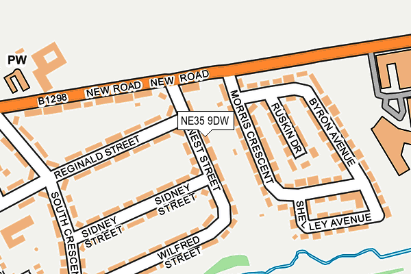 NE35 9DW map - OS OpenMap – Local (Ordnance Survey)
