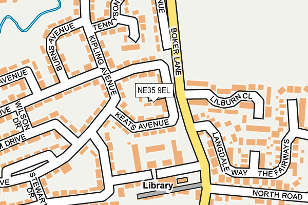 NE35 9EL map - OS OpenMap – Local (Ordnance Survey)