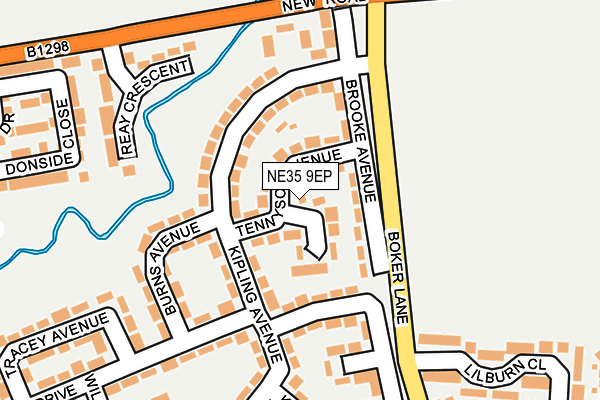 NE35 9EP map - OS OpenMap – Local (Ordnance Survey)