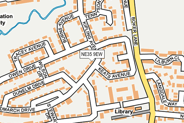 NE35 9EW map - OS OpenMap – Local (Ordnance Survey)