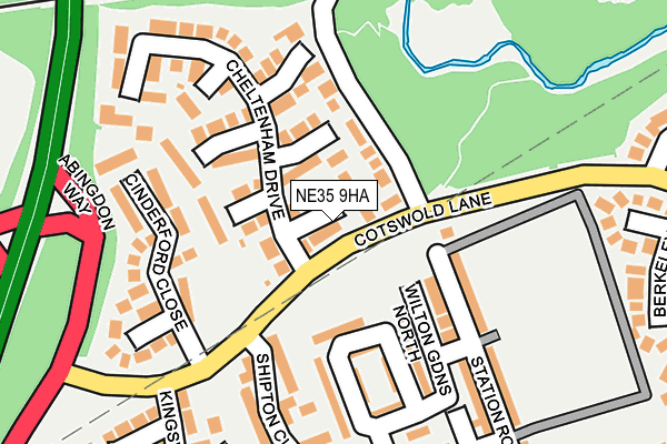 NE35 9HA map - OS OpenMap – Local (Ordnance Survey)