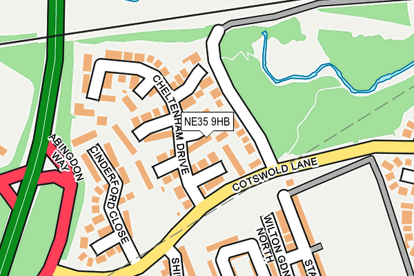 NE35 9HB map - OS OpenMap – Local (Ordnance Survey)