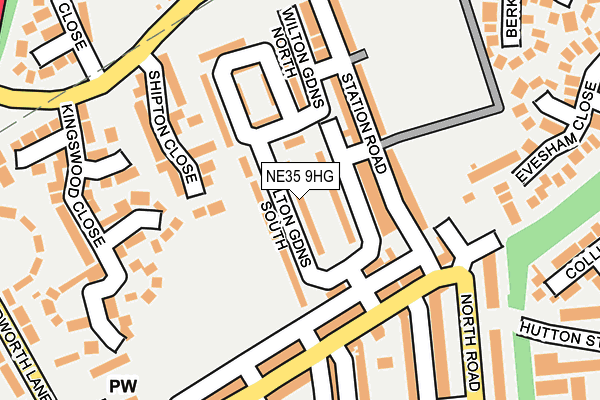 NE35 9HG map - OS OpenMap – Local (Ordnance Survey)