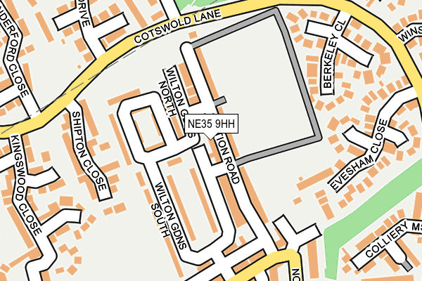 NE35 9HH map - OS OpenMap – Local (Ordnance Survey)