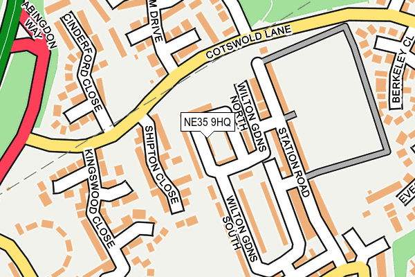 NE35 9HQ map - OS OpenMap – Local (Ordnance Survey)