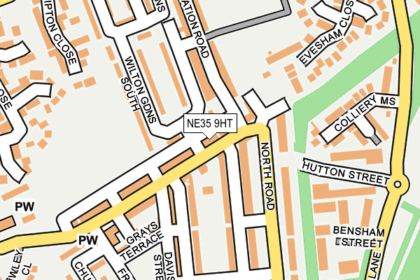 NE35 9HT map - OS OpenMap – Local (Ordnance Survey)