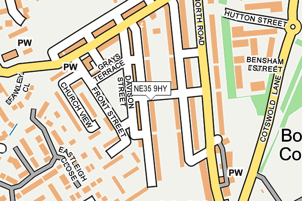 NE35 9HY map - OS OpenMap – Local (Ordnance Survey)