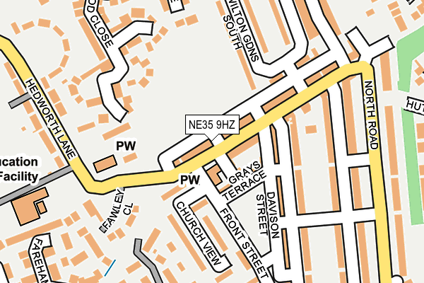 NE35 9HZ map - OS OpenMap – Local (Ordnance Survey)
