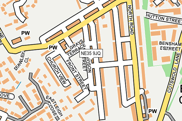 NE35 9JQ map - OS OpenMap – Local (Ordnance Survey)