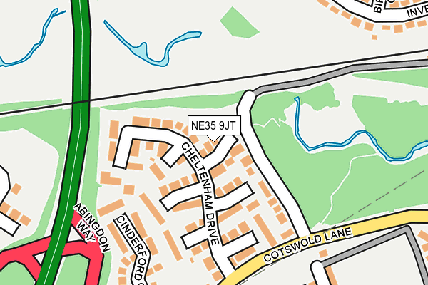 NE35 9JT map - OS OpenMap – Local (Ordnance Survey)