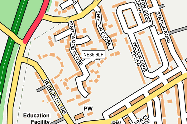 NE35 9LF map - OS OpenMap – Local (Ordnance Survey)