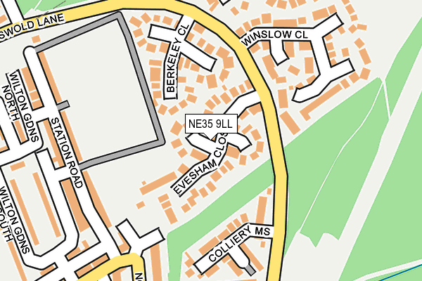 NE35 9LL map - OS OpenMap – Local (Ordnance Survey)