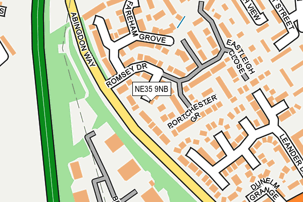 NE35 9NB map - OS OpenMap – Local (Ordnance Survey)