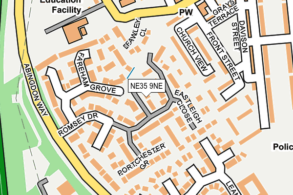 NE35 9NE map - OS OpenMap – Local (Ordnance Survey)
