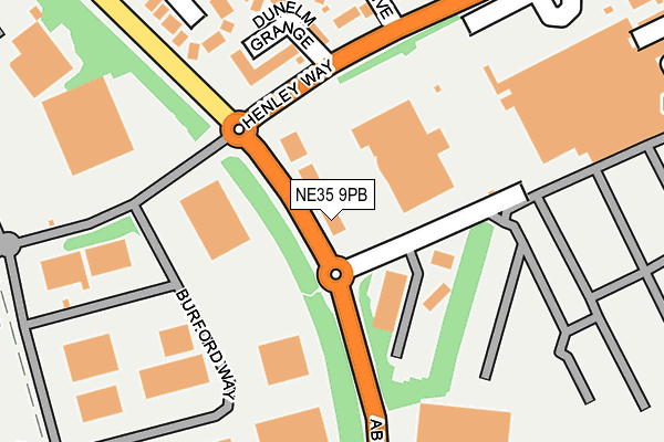 NE35 9PB map - OS OpenMap – Local (Ordnance Survey)