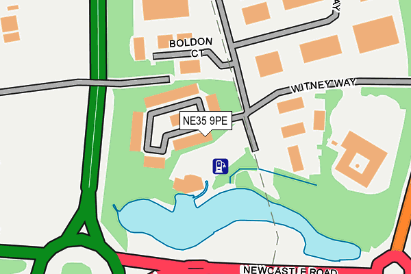 NE35 9PE map - OS OpenMap – Local (Ordnance Survey)