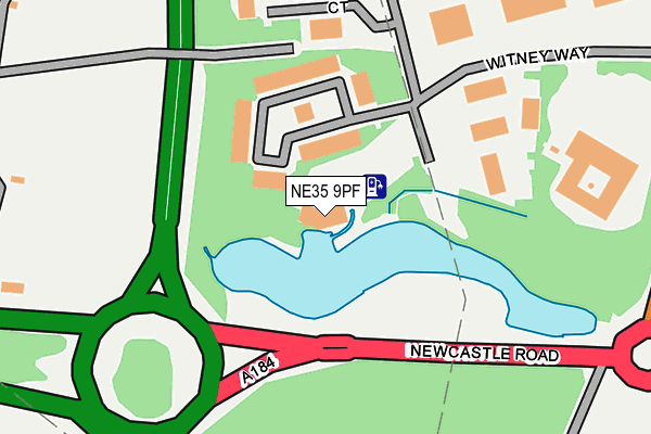 NE35 9PF map - OS OpenMap – Local (Ordnance Survey)