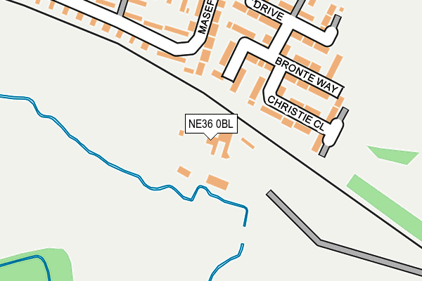 NE36 0BL map - OS OpenMap – Local (Ordnance Survey)