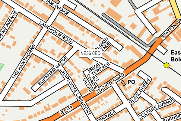 NE36 0ED map - OS OpenMap – Local (Ordnance Survey)