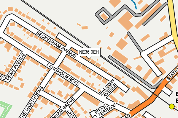 NE36 0EH map - OS OpenMap – Local (Ordnance Survey)