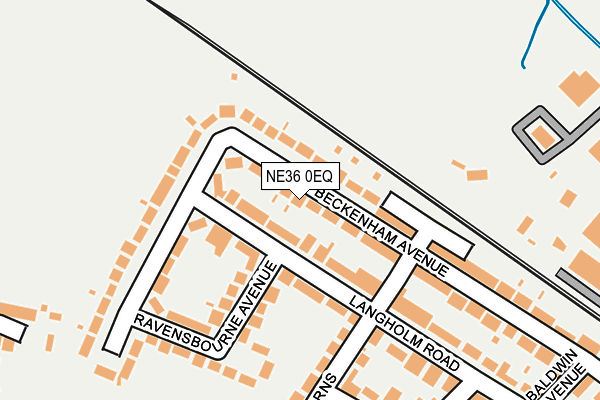 NE36 0EQ map - OS OpenMap – Local (Ordnance Survey)