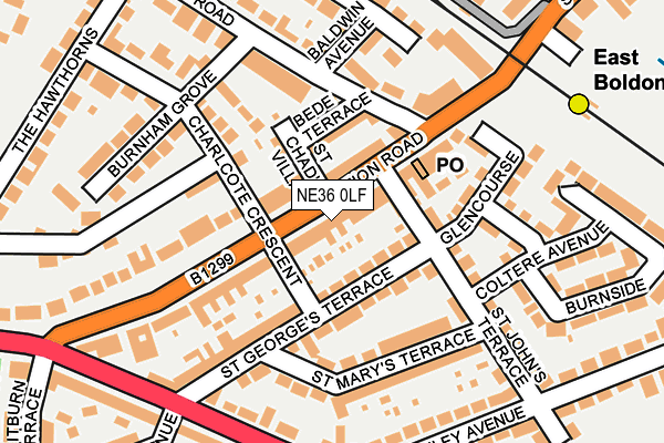 NE36 0LF map - OS OpenMap – Local (Ordnance Survey)