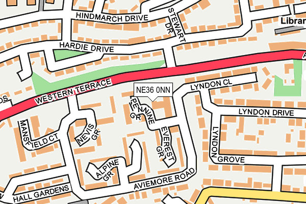 NE36 0NN map - OS OpenMap – Local (Ordnance Survey)
