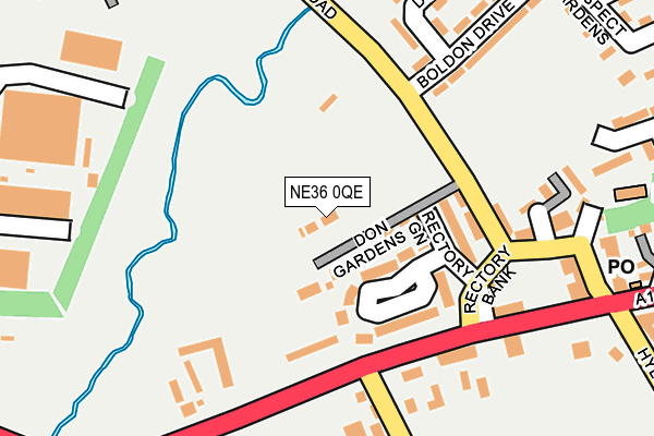 NE36 0QE map - OS OpenMap – Local (Ordnance Survey)