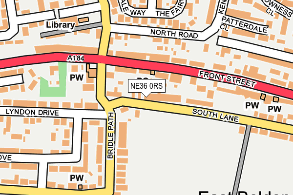 NE36 0RS map - OS OpenMap – Local (Ordnance Survey)