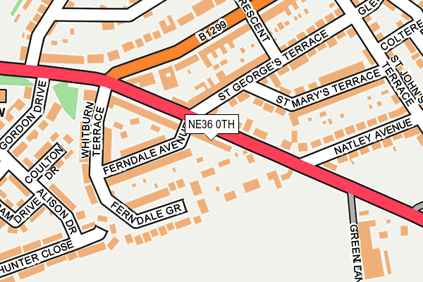 NE36 0TH map - OS OpenMap – Local (Ordnance Survey)