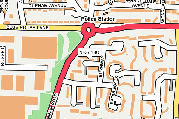NE37 1BQ map - OS OpenMap – Local (Ordnance Survey)