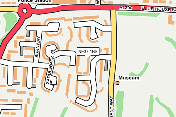 NE37 1BS map - OS OpenMap – Local (Ordnance Survey)