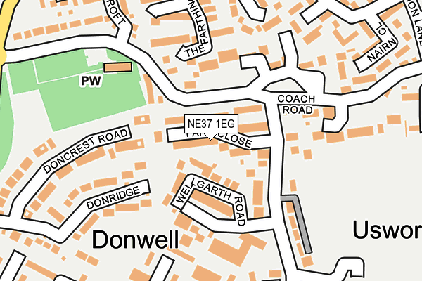 NE37 1EG map - OS OpenMap – Local (Ordnance Survey)