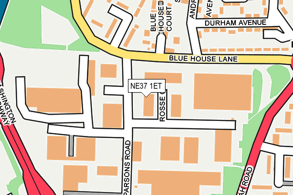 NE37 1ET map - OS OpenMap – Local (Ordnance Survey)