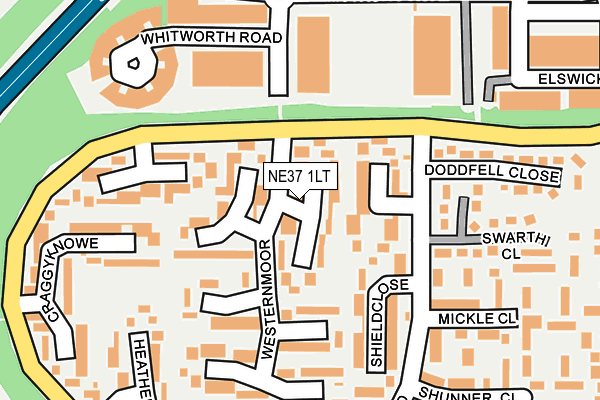 NE37 1LT map - OS OpenMap – Local (Ordnance Survey)