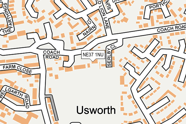 NE37 1NU map - OS OpenMap – Local (Ordnance Survey)