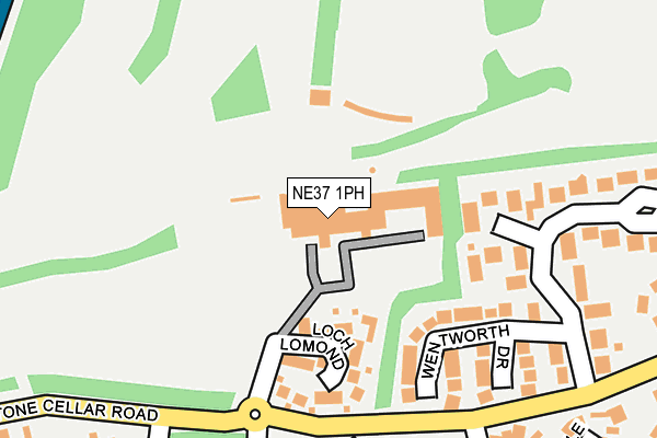 NE37 1PH map - OS OpenMap – Local (Ordnance Survey)