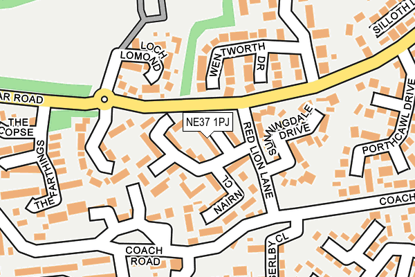 NE37 1PJ map - OS OpenMap – Local (Ordnance Survey)