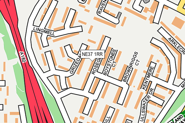 NE37 1RR map - OS OpenMap – Local (Ordnance Survey)